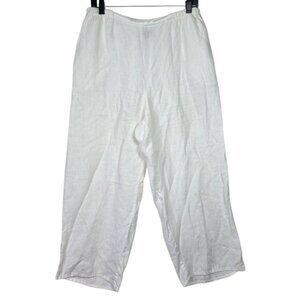 Flax Linen  relaxed fit pull on  Pants